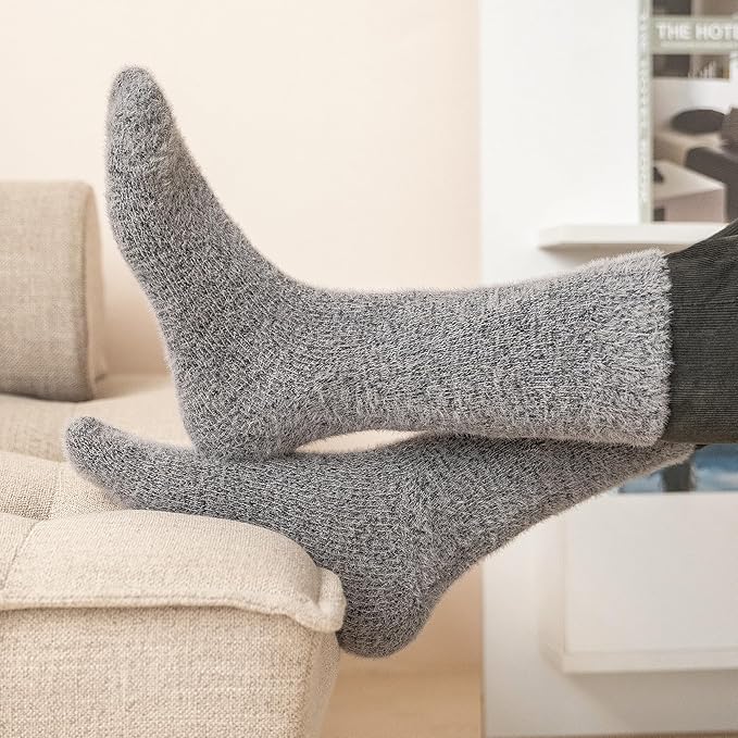 5 Pairs Fuzzy Soft Cozy Comfortable Socks for Women, Casual Sleep Comfy Socks, Perfect Warm Winter Gifts for Women