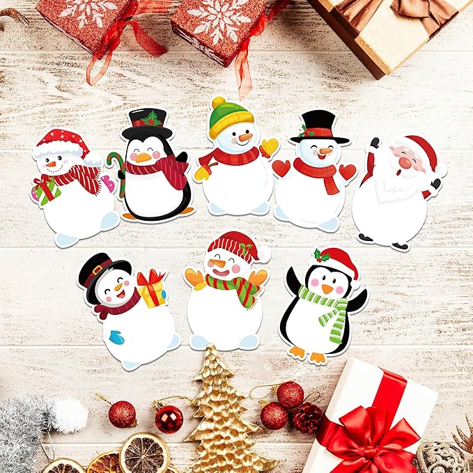 Christmas Sticky Notes, 240 Pages Snowman Self Adhesive Memo Pad Winter Christmas Snowman Sticky Note Self Stick Notes Memo Pads for Home, School, Office - Festive Holiday Design
