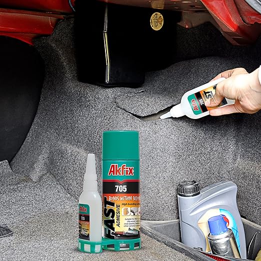 Akfix 705 Accelarator Spray, Activator for CA - Super Glues 400ml - 13.5 fl oz 2 Pack, Clear