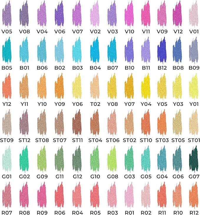 Retractable Glitter Gel Pens,72 Colors Large Capacity Multicolor Glitter Metallic Gel Ink Pens, 1 mm Fine Point Smooth Writing Color Pens for Adult Coloring Book Note Taking Aesthetic Art Supplies