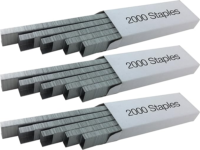 Clipco Stapler with 2000 Staples Each Metal Full Desk Size Black (3-Pack)