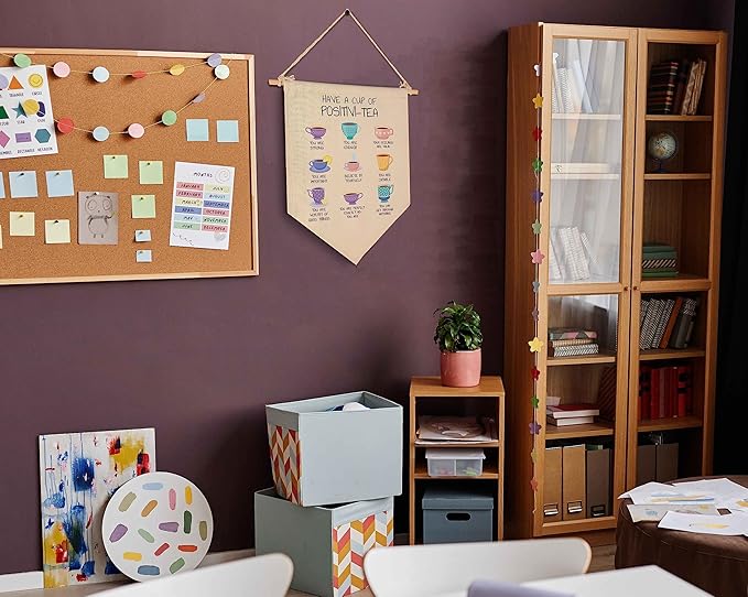 School Counselor Corner Flay Wall Art-Counseling Office Wall Decor-School Psychologist Signs -Flag Decor-Therapy Therapist Banner-Positive Self-Talk,Positivi-tea,Positivity Self,Affirmation