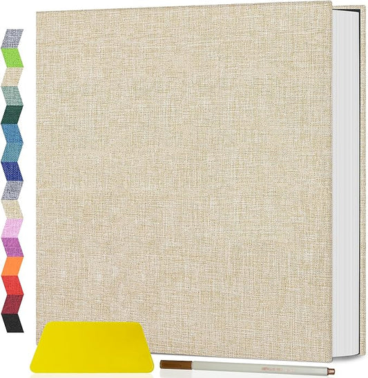 Popotop Photo Album Self Adhesive Scrapbook Album for 4x6 5x7 8x10 Pictures DIY Photo Book as Scrapbooking Supplies Kits, Birthday Gifts for Women Mom Wedding Baby Family Travel