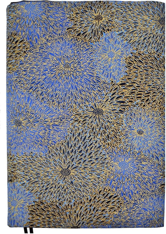 BLBMH A5 Book Covers for Paperbacks Fit for 5.5x8.5 inch Adjustable Book Sleeve Cover for Women Over 15 Soft Cloth Protector for Notebook Journal - Chrysanthemum