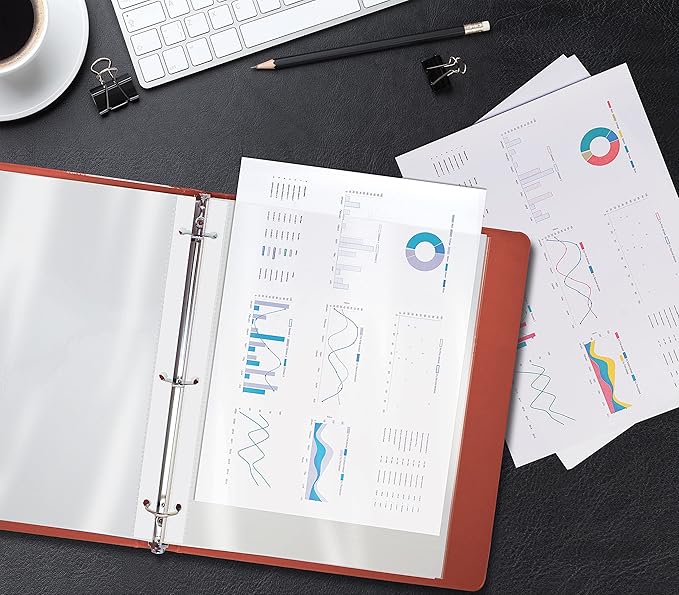 Better Office Products 90 Count Sheet Protectors, 100 Percent Poly Sheet Protectors 8.5 x 11, Top Loading Paper Protectors