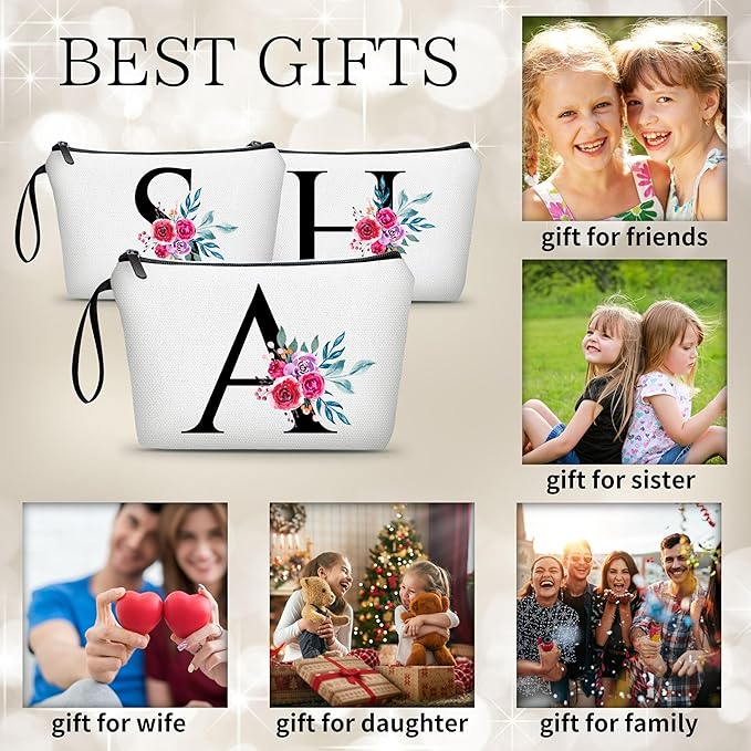 Women Gifts for Birthday,Personalized Makeup Bag,Cosmetic Bag With Mirror,Small Gifts for Women,Gifts for Mom Birthday Unique,Woman Gifts,(A)