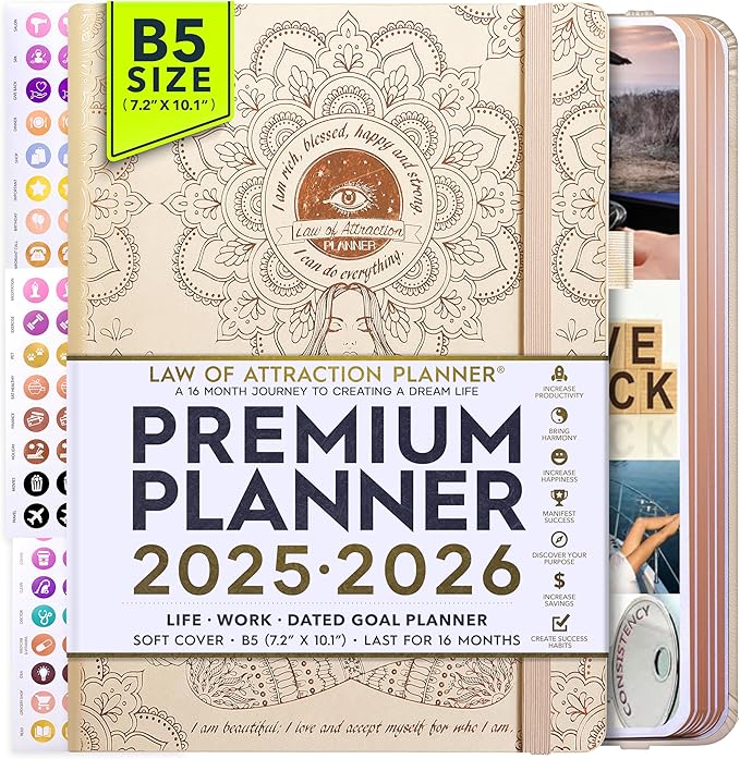2025-2026 Planner Weekly and Monthly | 16-Month Life Planner to Increase Focus & Productivity | Reduce Overwhelm & Achieve Your Biggest Goals | Include Gift Box & Stickers | Sep 2025-Dec 2026