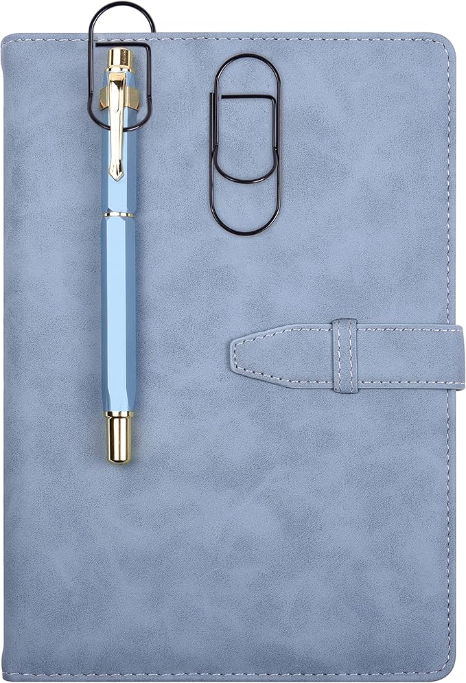 Wisdompro Pen Clip, 12 Pack Stainless Steel Pen Clip Holder for Notebook, Books, Journal, Clipboard, Paper, etc. - Fits Almost Any Pen Size (Black)