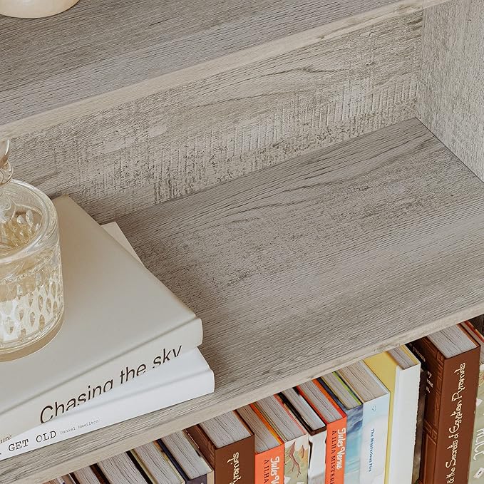 IRONCK Industrial Bookshelves and Bookcases with Doors Floor Standing 6 Shelf Display Storage Shelves 70 in Tall Bookcase for Home Office, Living Room