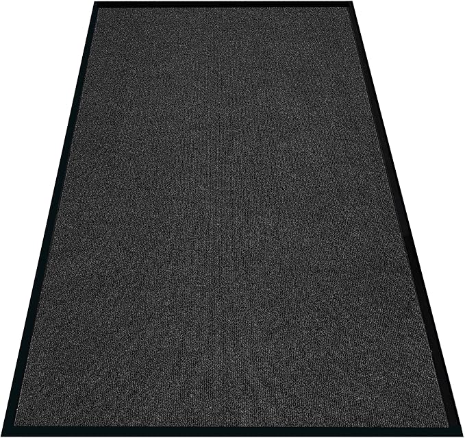 SRDDQLC Door Floor Mat Commercial Grade Large Size Heavy Duty Tough Entry Collection Slip Skid Entrance Mat with Rubber Backing Low Profile and Easy to Clean Indoor Outdoor Rug(Black, 4x8FT)