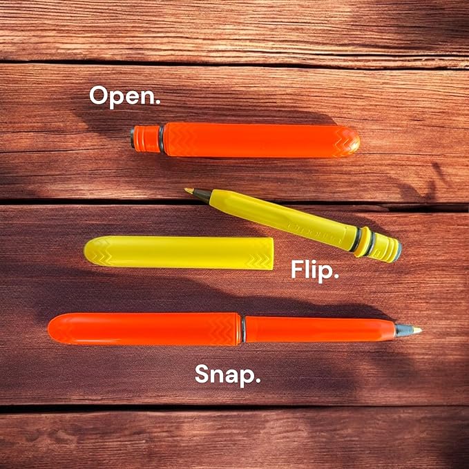 The USA Made Compact Pen – 4 Pack of Translucent Jewel Toned Aesthetic Ballpoint Pens – Chic, Compact & Colorful – for Stationery, School, Work or Journals (Ruby)