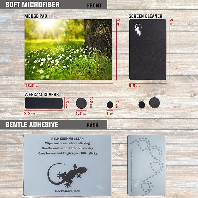 Adhesive Mouse Pad - Peel and Sticks to Any Surface - Travel Mouse Pad, Sticky for Any Surface - Excellent Tracking - Sunny Meadow