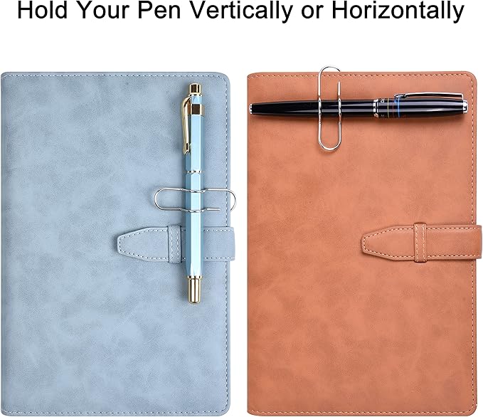 Wisdompro Pen Clip, 12 Pack Stainless Steel Pen Clip Holder for Notebook, Books, Journal, Clipboard, Paper, etc. - 2.6 x 0.7 inch (Silver)