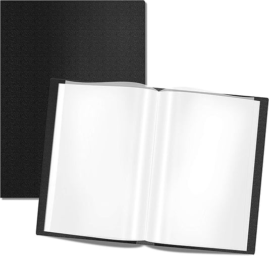 Presentation Book 40 Clear Pockets Sleeves Protectors Art Portfolio Clear Book for Artwork, Report Sheet, Letter (Can Accommodate 24.2 X 18.4inch)