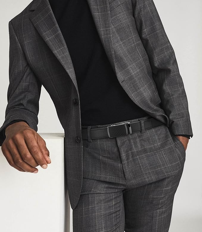 CHAOREN Mens Belt Leather Ratchet Belt - Customizable Fit, Effortless Style (35mm)