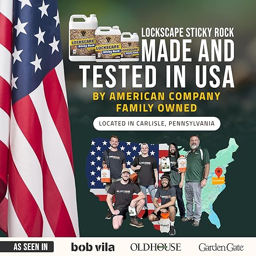 Lockscape Sticky Rock or Sticky Mulch Glue for Landscaping with Sprayer 1 Gallon, Max Rock Glue for Landscape & PetraTools HD101 Bundle, Lockdown Gravel or Mulch for Landscaping Hold (Stone)