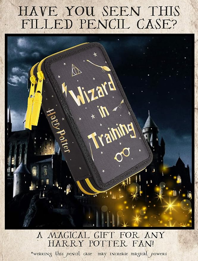 Harry Potter Pencil Case for Girls Boys, Stationery Set School Supplies, Wand Secret Light Pen