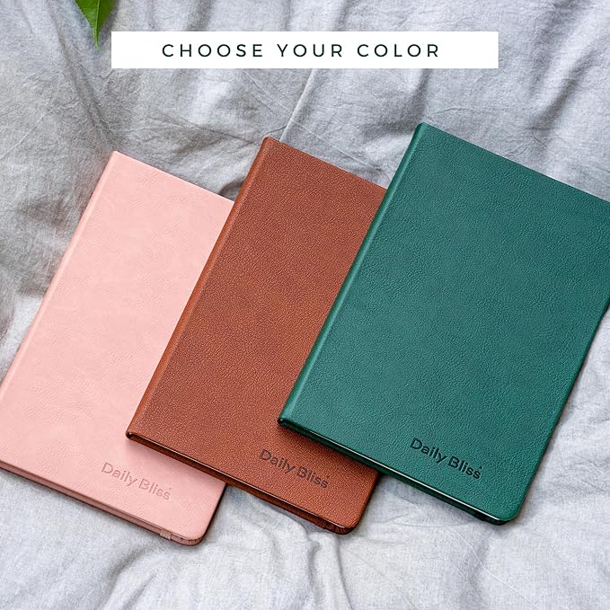 Daily Bliss Stone Paper Ruled Notebook Premium A5 Hardcover Vegan Leather Journal | 160 Pages | Premium Quality Executive Notebook For Men and Women |Comes With Gift Box Water Proof Notebook Cinnamon