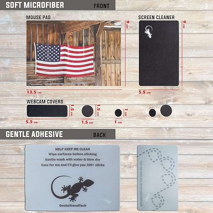 Adhesive Mouse Pad - Peel and Sticks to Any Surface - Easy Stick On Mouse Pad, Sticky for Any Surface - Excellent Tracking - USA Heartland