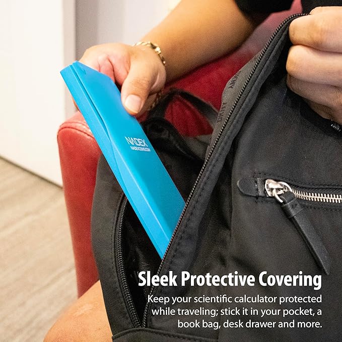 Scientific Calculator with Graphing, Includes Carrying Case, for College and High School Students, Calculus, Algebra, Geometry, Trigonometry, Statistics, Physics, Chemistry, Blue