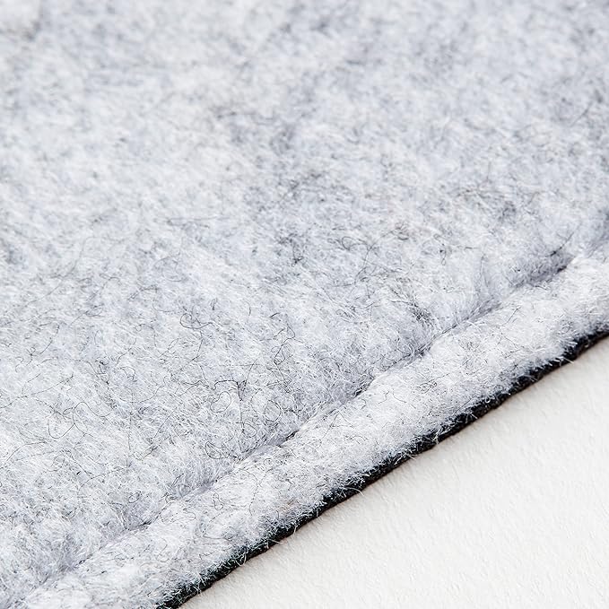 Premium Felt Desk Mat | Large 15.75" x 36" | Multifunctional Desk Pad for Home Office | Light Gray