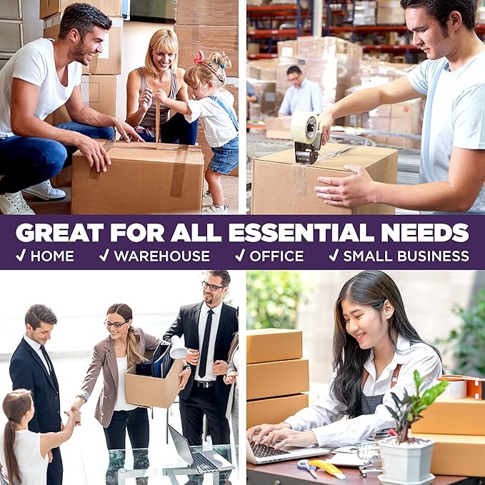 Tape King Heavy Duty Clear Packing Tape, 60 Yards/Roll, 6 Rolls - for Packing, Shipping and Moving