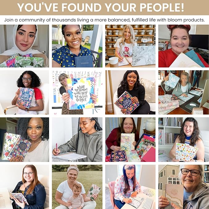 bloom daily planners Undated Perpetual Desk Easel/Inspirational Standing Flip Calendar - Motivational Page a Day - (5.25" x 5.5") - Positive Daily Affirmations