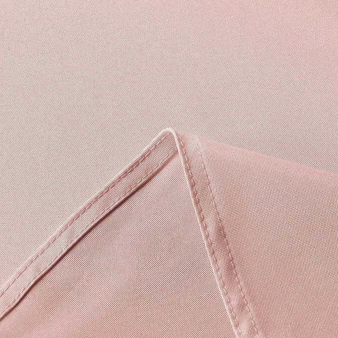 sancua Rectangle Tablecloth - 60 x 84 Inch - Stain and Wrinkle Resistant Washable Polyester Table Cloth, Decorative Fabric Table Cover for Dining Tables, Buffet Parties and Camping, Blush