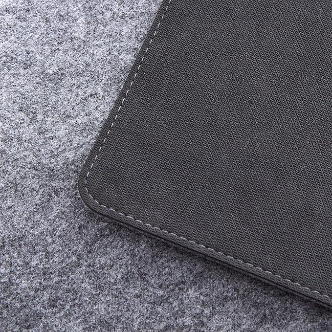 Premium Felt Desk Mat | Large 15.75" x 36" | Multifunctional Desk Pad for Home Office | Mid Gray