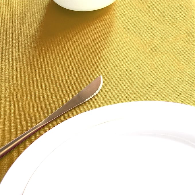 sancua Rectangle Tablecloth - 70 x 108 Inch - Stain and Wrinkle Resistant Washable Polyester Table Cloth, Decorative Fabric Table Cover for Dining Tables, Buffet Parties and Camping, Yellow