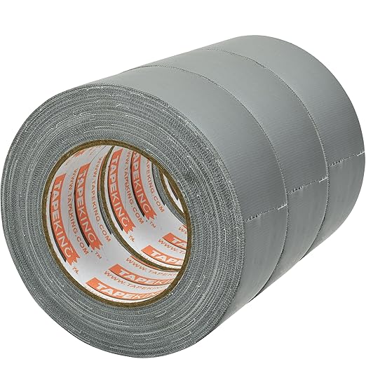 Tape King Silver Duct Tape Heavy Duty | Versatile Packing Tape 1.88 Inch x 35 Yards | Waterproof Tape Roll for Home Improvement, Office Use, Wrapping, Sealing, Crafting and General Repairs (3 Pack)