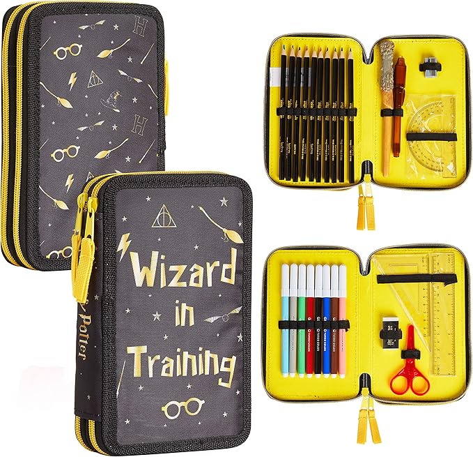 Harry Potter Pencil Case for Girls Boys, Stationery Set School Supplies, Wand Secret Light Pen