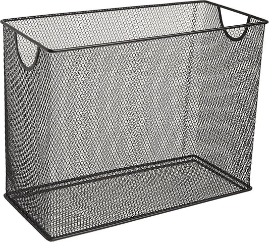 U Brands Mesh Steel Desktop Hanging File Holder, Letter Size, 12.4" x 9.53" x 5.5", Black - 457U00-06