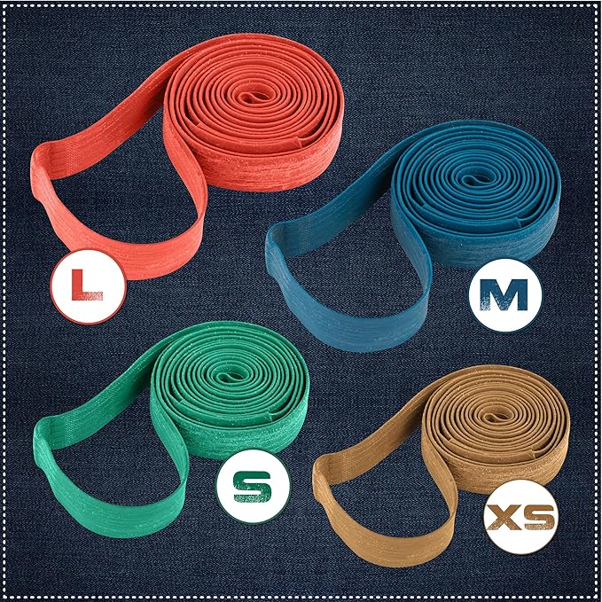 kitchentoolz 48 Pack Mover Bands – Extra Large Rubber Bands for Furniture & Moving Blankets – Heavy-Duty Stretch Bands in 4 Sizes (25", 30", 36", 42") – Secure Drawers, Doors & Covers During Moving & Storage