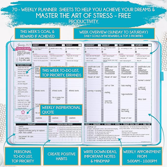 2025-2026 Planner Weekly and Monthly | 16-Month Life Planner to Increase Focus & Productivity | Reduce Overwhelm & Achieve Your Biggest Goals | Include Gift Box & Stickers | Sep 2025-Dec 2026